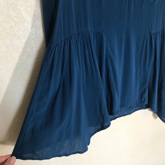 Maeve from Anthropologie Navy Peplum V-Neck Blouse - Picture 4 of 5